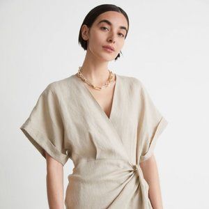 NWOT & Other Stories Linen Mini Wrap Dress